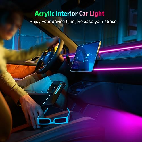 Acrylic Interior Car LED Strip Light (RGB color 18 in 1)
