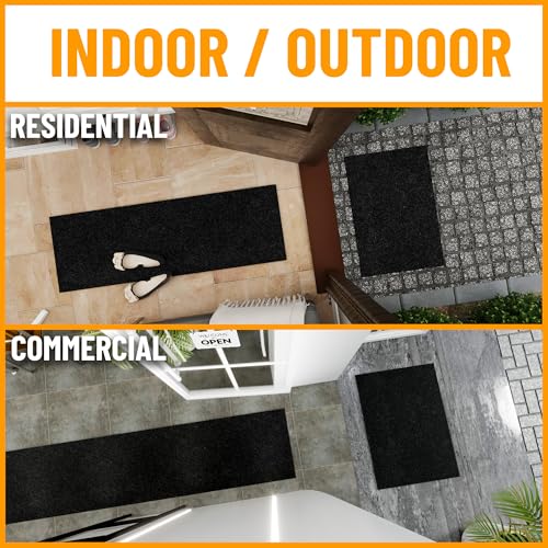 Waterproof Runner Rug 2’x6 (Black / 2' x 6' (Runner))
