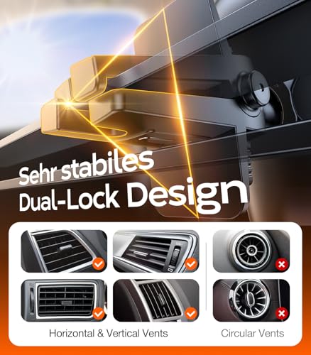 Ultra Durable Phone Holders for Your Car【96+LBS Strongest Suction】 Car Phone Holder Mount (Black)