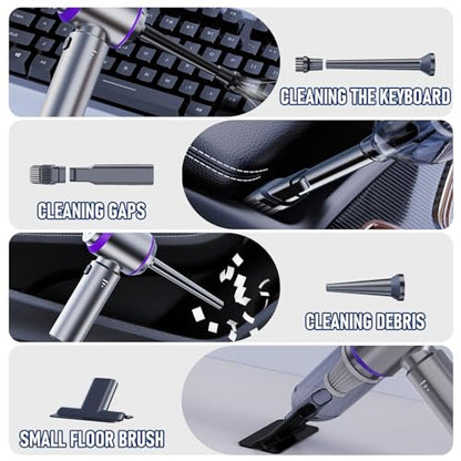 Car Vacuum Cordless Mini Handhled 4 (Purple)