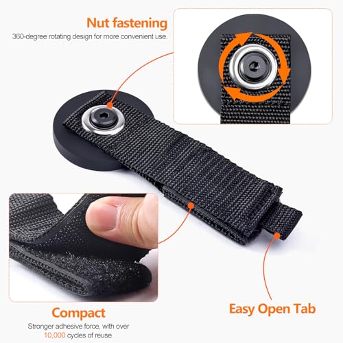 4Pcs Strong Magnetic Hook (2 Black+2 Orange)