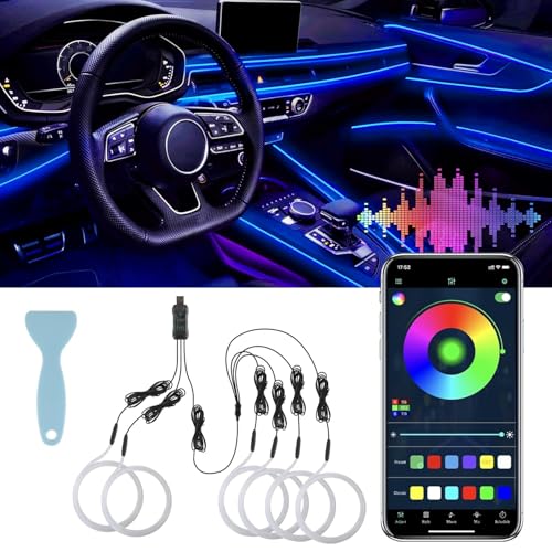 Smart LED Car Lights Interior with USB Port (6 Lights(2 Ctrls))