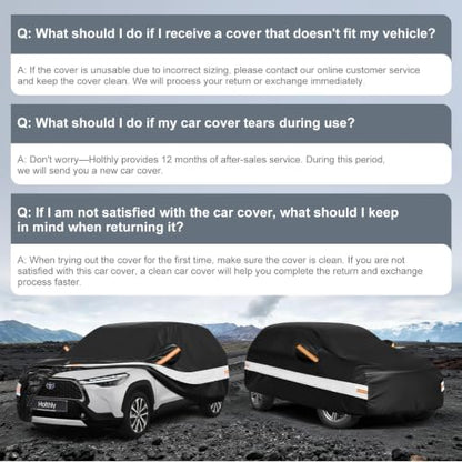10 Layers SUV Car Cover Custom Fit for Toyota Corolla Cross (Black Gray / Custom Fit for Toyota Corolla Cross)