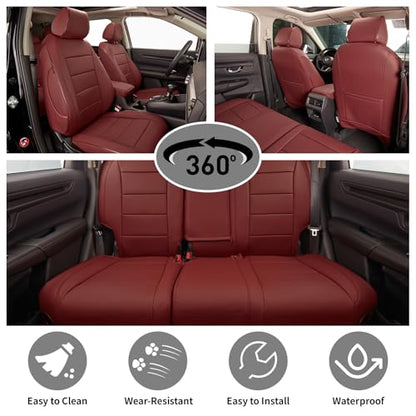 Custom Seat Covers for KIA Sportage 2017 (Burgundy / 2017-2022 Sportage S,EX,LX,SX,SX TURBO)