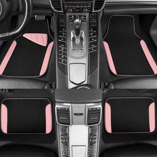 Waterproof Universal Fit Car Floor Mats (Light pink)