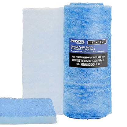 Elite Paint Spray Booth Exhaust Filter Roll 48" x 100' (48 inches x 100 Feet)