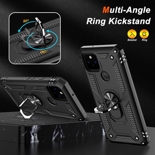 for Google Pixel 5 Case with Screen Protector (Black / Google Pixel 5)