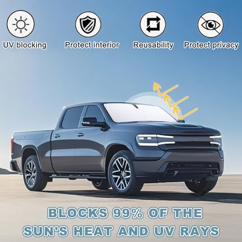 Premium Windshield Sun Shade for 2019 (for Ram 1500 2019-2026)