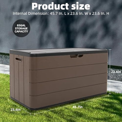 110 Gallon Pro Resin Deck Box (Brown / 110 Gallon)