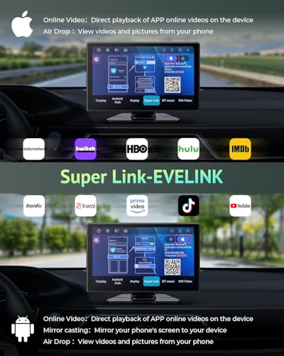 9" Carplay Screen with DashCam Backup Camera