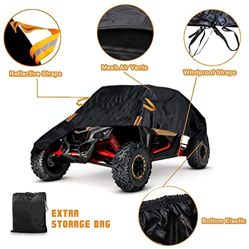 UTV X3 Cover Waterproof Heavy Duty Oxford Cloth All Weather Protection Covers 2 (Black / Medium)