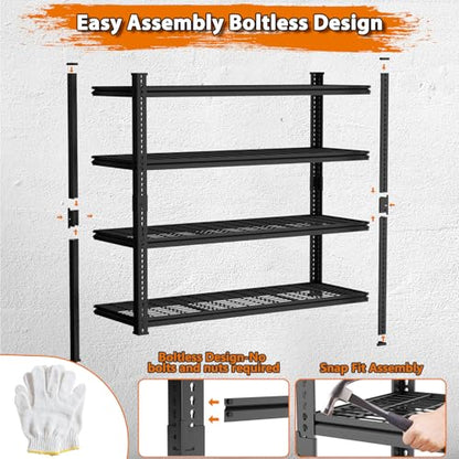 Storage Shelves Heavy Duty (4 Tier 60"W x 24"D x 60"H)