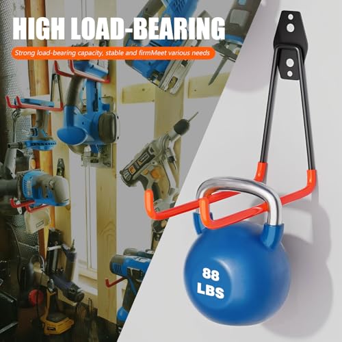 Heavy Duty Garage Storage Hooks 2 Pack Garage Tool Organizer Wall Mount (Large)