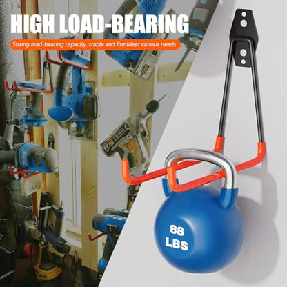 Heavy Duty Garage Storage Hooks 2 Pack Garage Tool Organizer Wall Mount (Large)