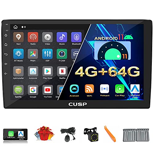10 Inch Android Car Stereo Radio (10 Inch 4G+64G+Car Play and Android Auto)
