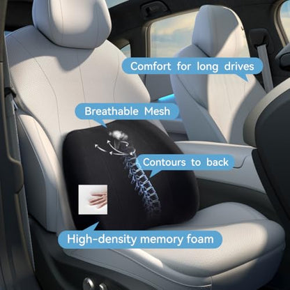 Really Plush Lumbar Support Pillow for Car Seat (Backsaver-seven)