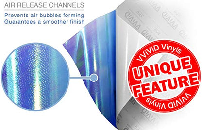 Extra Wide Headlight Taillight Vinyl Tint Wrap 16 Inch x 48 Inch Roll (16" x 48" / Chameleon Blue)