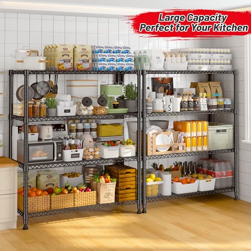 35.5"W 4 Tier Wire Shelving (4 Tier-14"D x 35.5"W x 59"H)