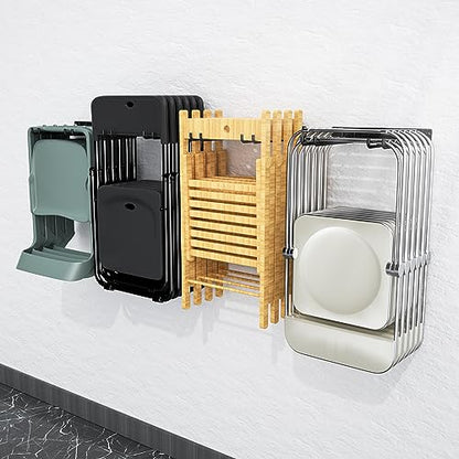 Folding Chair Storage Rack Wall Mount (16.5 Inch（4 Pack）)