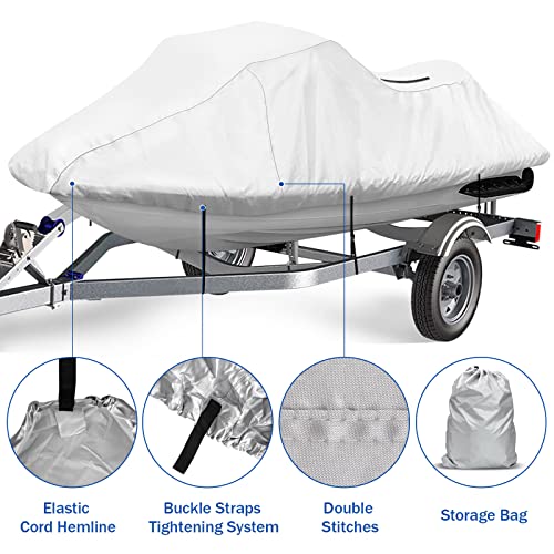 iCOVER Jet Ski Cover (Silver / Up to 135in Long)