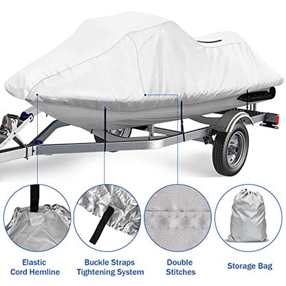 iCOVER Jet Ski Cover (Silver / Up to 135in Long)