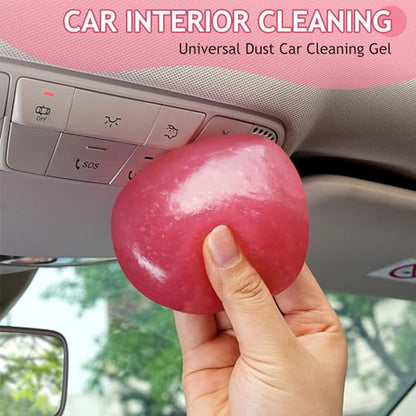 Car Cleaning Gel Car Cleaning Putty Car Putty Car Interior Cleaner Car Slime Car Detailing Kit Car Accessories Gifts for Men Women Stocking Stuffers Pink (Pink)