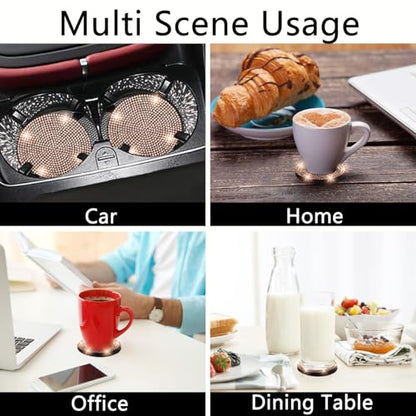 4pcs Bling Car Cup Holder Coaster (Champagne / 4pcs)
