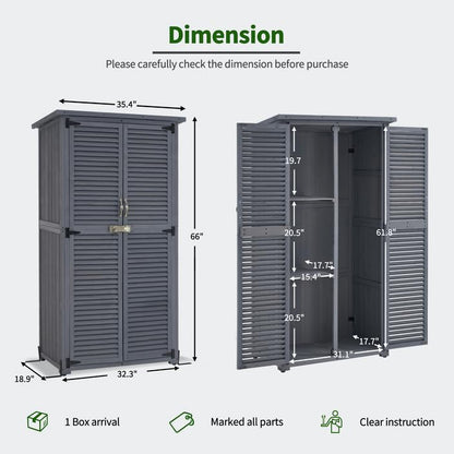 Outdoor Storage Cabinet (Gray / Medium)