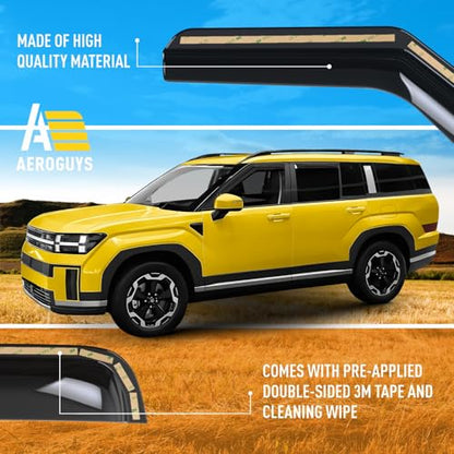 Extra Durable Window Deflectors in (For Hyundai Santa Fe 24-26)