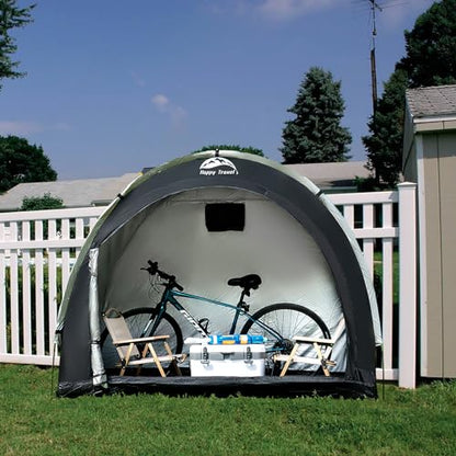 Outdoor Waterproof Bike Storage Tent Shed for 2 (2.7x7x5.6ft)