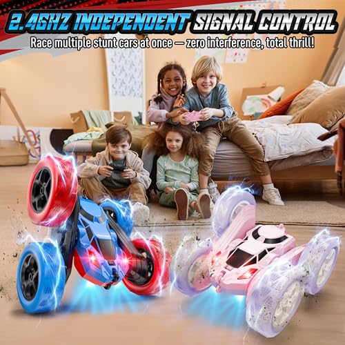 STEM Remote Control Car for Kids (Blue&red / Pro (USB-C & Modular Battery))