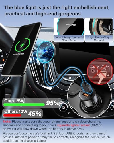 Magnetic Charger Phone Holder for Mazda CX (Magnetic Wireless Charger / 2017-2025 Mazda CX-5)