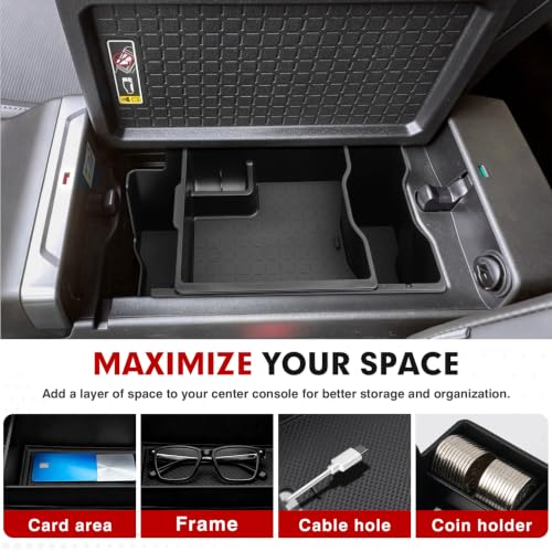 2PCS Center Console Organizer for 2026 Toyota RAV4 Accessories (2026 Toyota RAV4-Center)