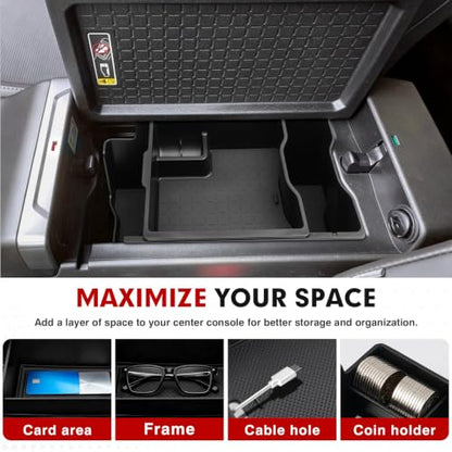2PCS Center Console Organizer for 2026 Toyota RAV4 Accessories (2026 Toyota RAV4-Center)
