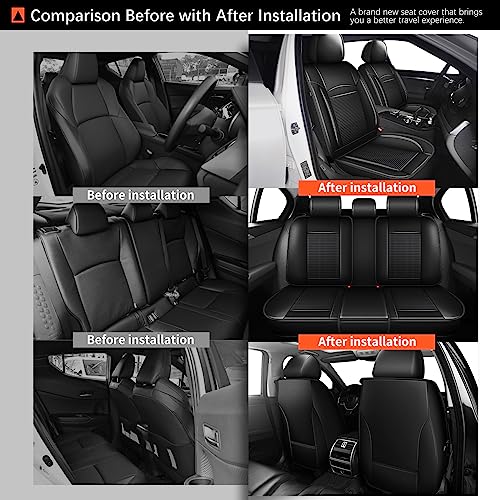 Seat Covers for Toyota Camry 2002 (015-Black / 5PCS Full Set)