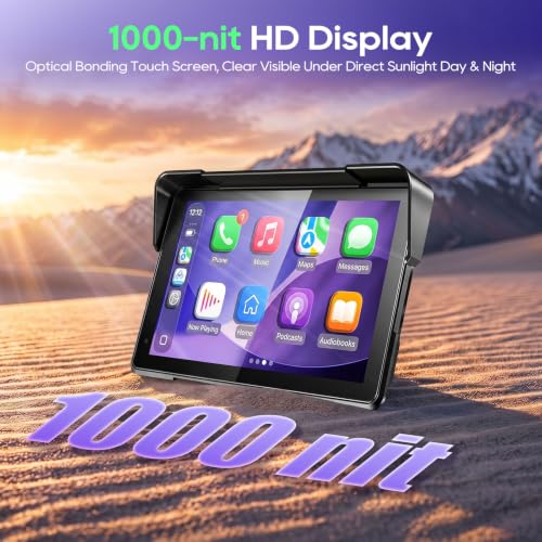 7 Inch Motorcycle CarPlay Display with TPMS (7")