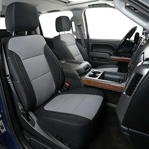 Custom Fit Seat Covers for 2019 (A ( 2019-2024 Crew Cab) / Black & Gray)
