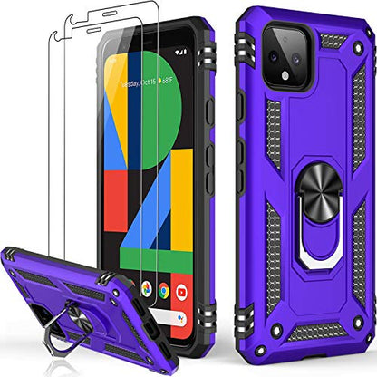 for Google Pixel 4 Case with Screen Protector (Purple / Google Pixel 4)