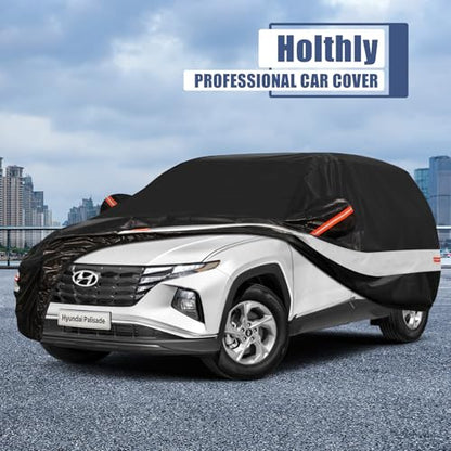 10 Layers SUV Car Cover Custom Fit for Hyundai Palisade (Black Gray / Custom Fit for Hyundai Palisade)