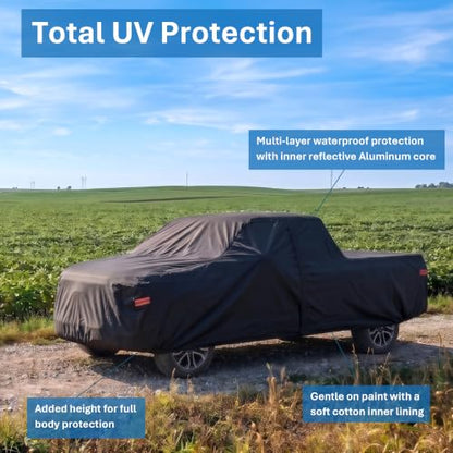 Truck Cover Waterproof All Weather. See Truck Size (Black / T0 - see Vehicle Size Chart)