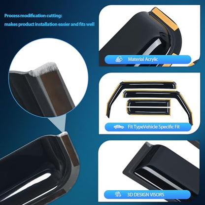 in Channel Window Visors for Wrangler JL 2018 (Wrangler JL 2018-2026)