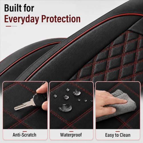 Car Seat Cover (N3 Black Red / Full Set)