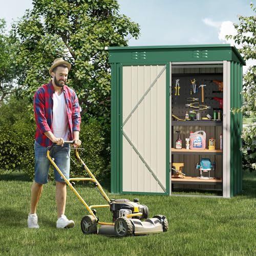 5' x 3' Outdoor Storage Shed (green / 5' x 3')