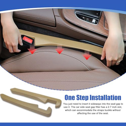 2PCS Car Seat Gap Filler (Beige)
