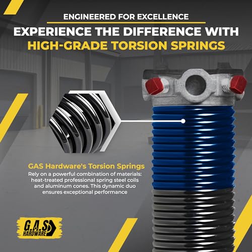 Garage Door Torsion Springs 283x2x37 Includes 1” Steel Bearing (283x2x37 / Pair)