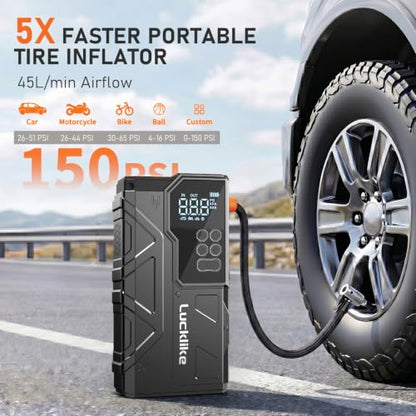 7000A 150PSI Car Battery Jump Starter with Air Compressor