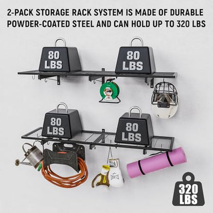 2 Pack Garage Wall Shelves (A-2 PACK)