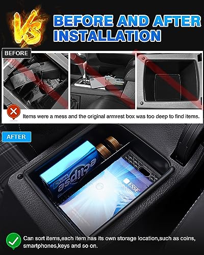 Center Console Organizer Tray for VW Volkswagen Golf GTI R MK8 2022 (Armrest)