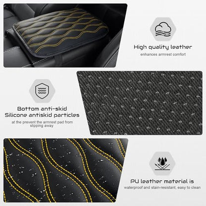 Auto Center Console Pad (yellow-line)