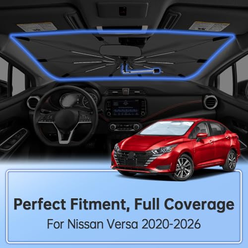 Windshield Sun Shade Umbrella for Nissan Versa 2020 (for Nissan Versa 2020-2026)